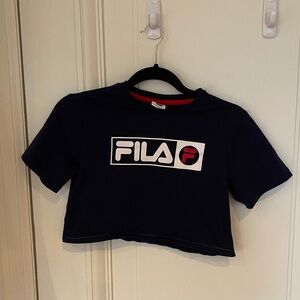 Fila Navy Cropped T-shirt